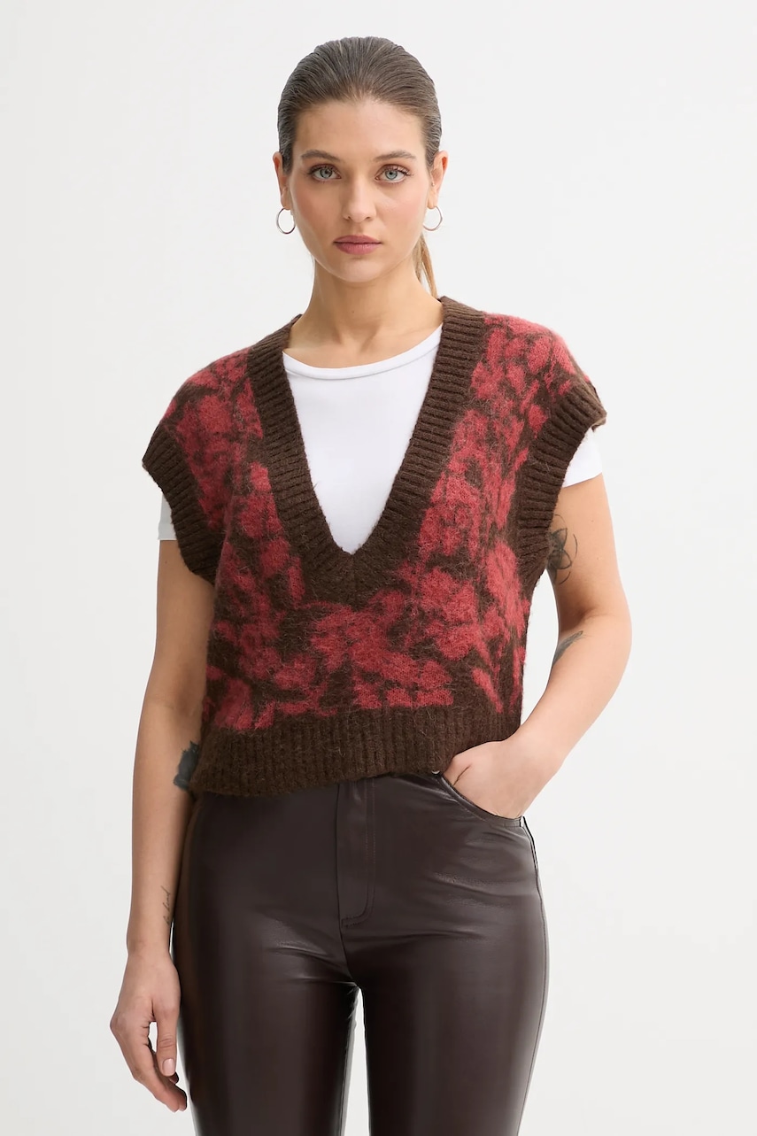 Vesta s příměsí mohéru United Colors of Benetton hnědá barva, 1VAAE403E