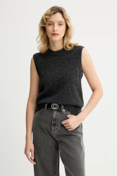 Vesta s příměsí vlny Marc O'Polo dámská, šedá barva, 5000006924