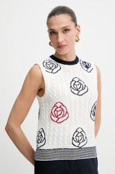 Vesta s vlnou Marella dámská, béžová barva, 2523356054200