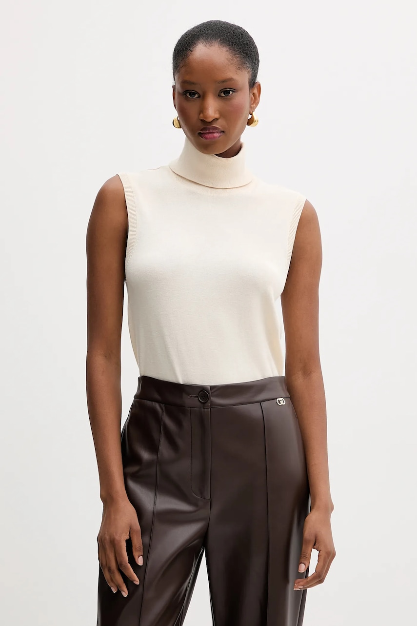 Vesta Silvian Heach WARMI dámská, béžová barva, s golfem, GPA25037LU