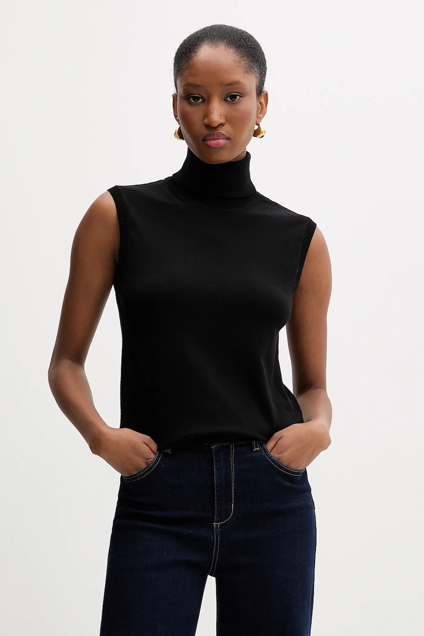 Vesta Silvian Heach WARMI dámská, černá barva, s golfem, GPA25037LU