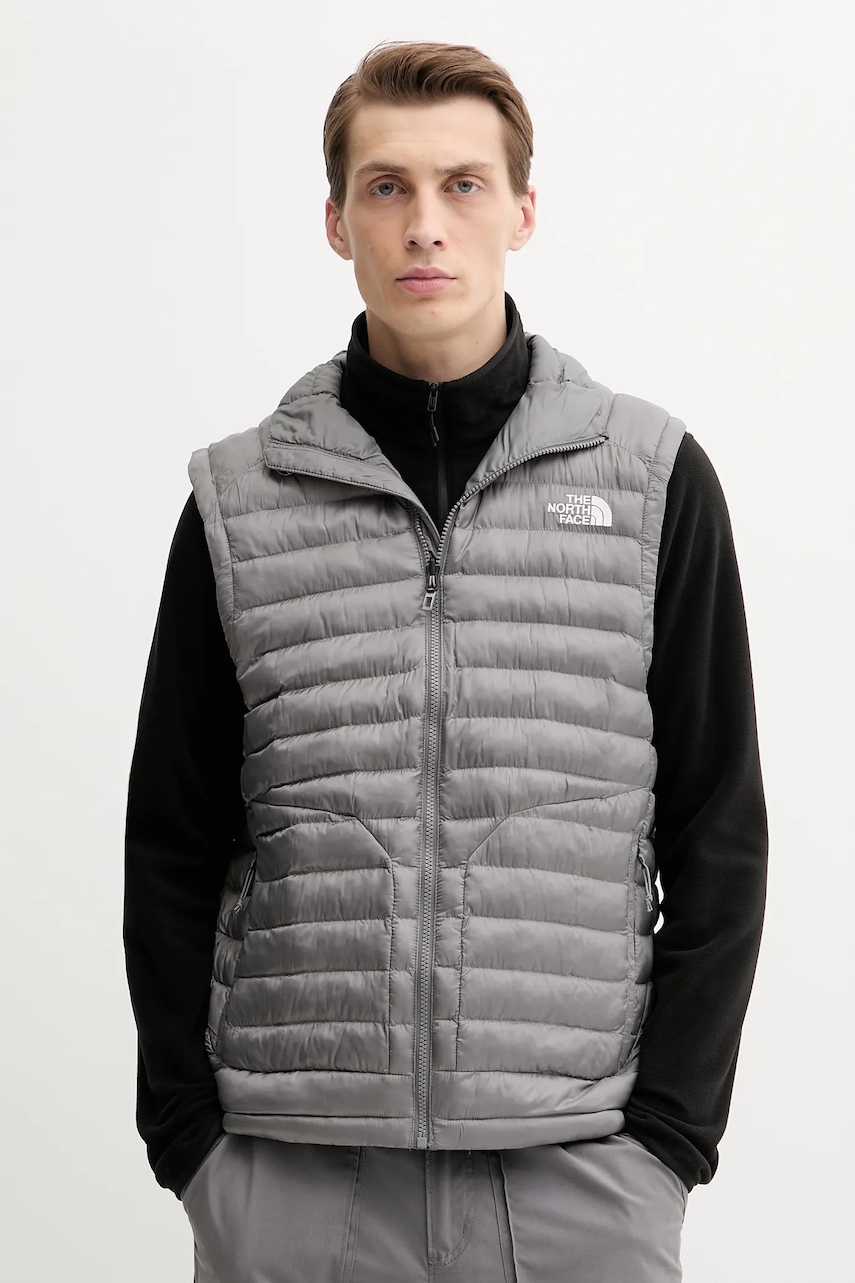 Vesta The North Face Huila šedá barva, přechodná, NF0A8DW40UZ1