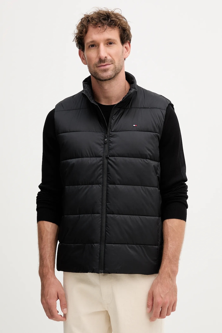 Vesta Tommy Hilfiger černá barva, přechodná, MW0MW41981