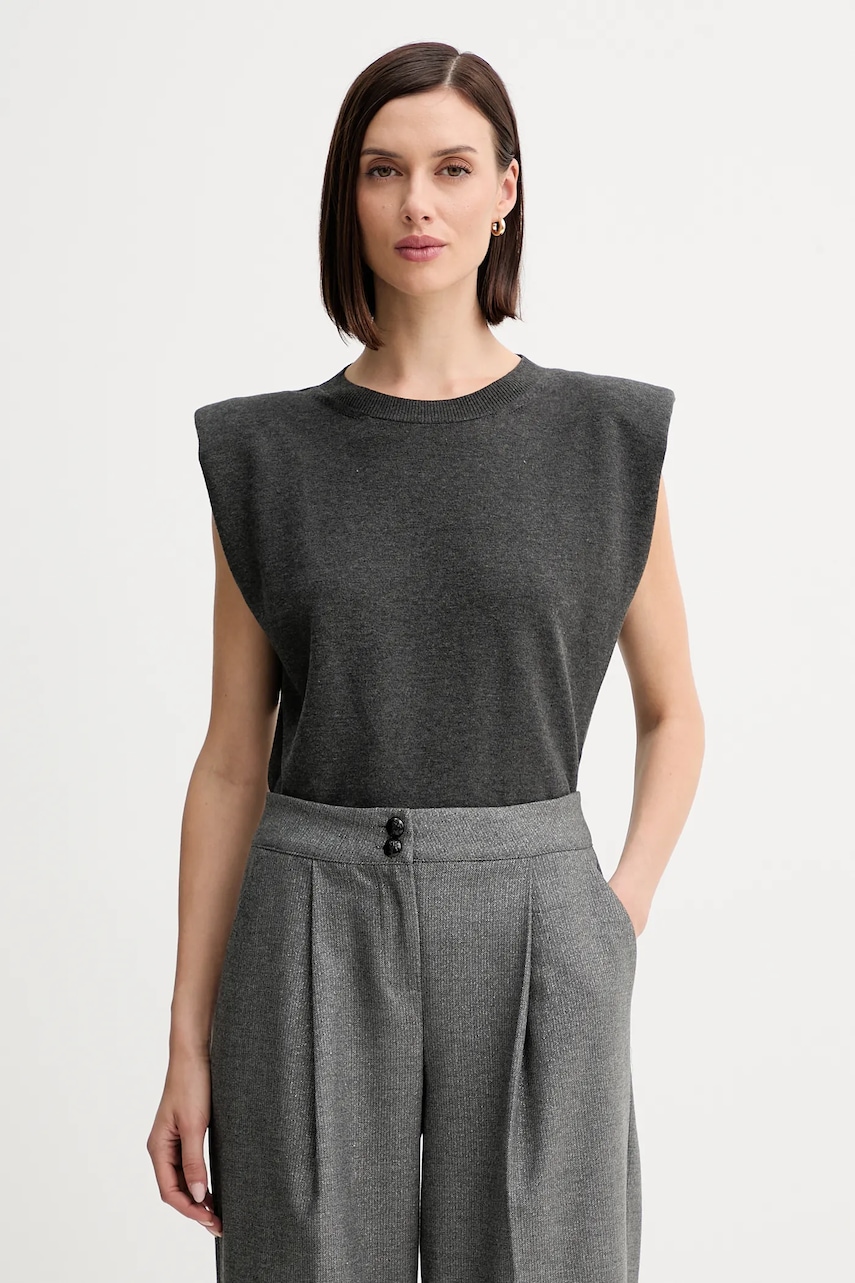 Vesta Twinset dámská, šedá barva, 252TF3031