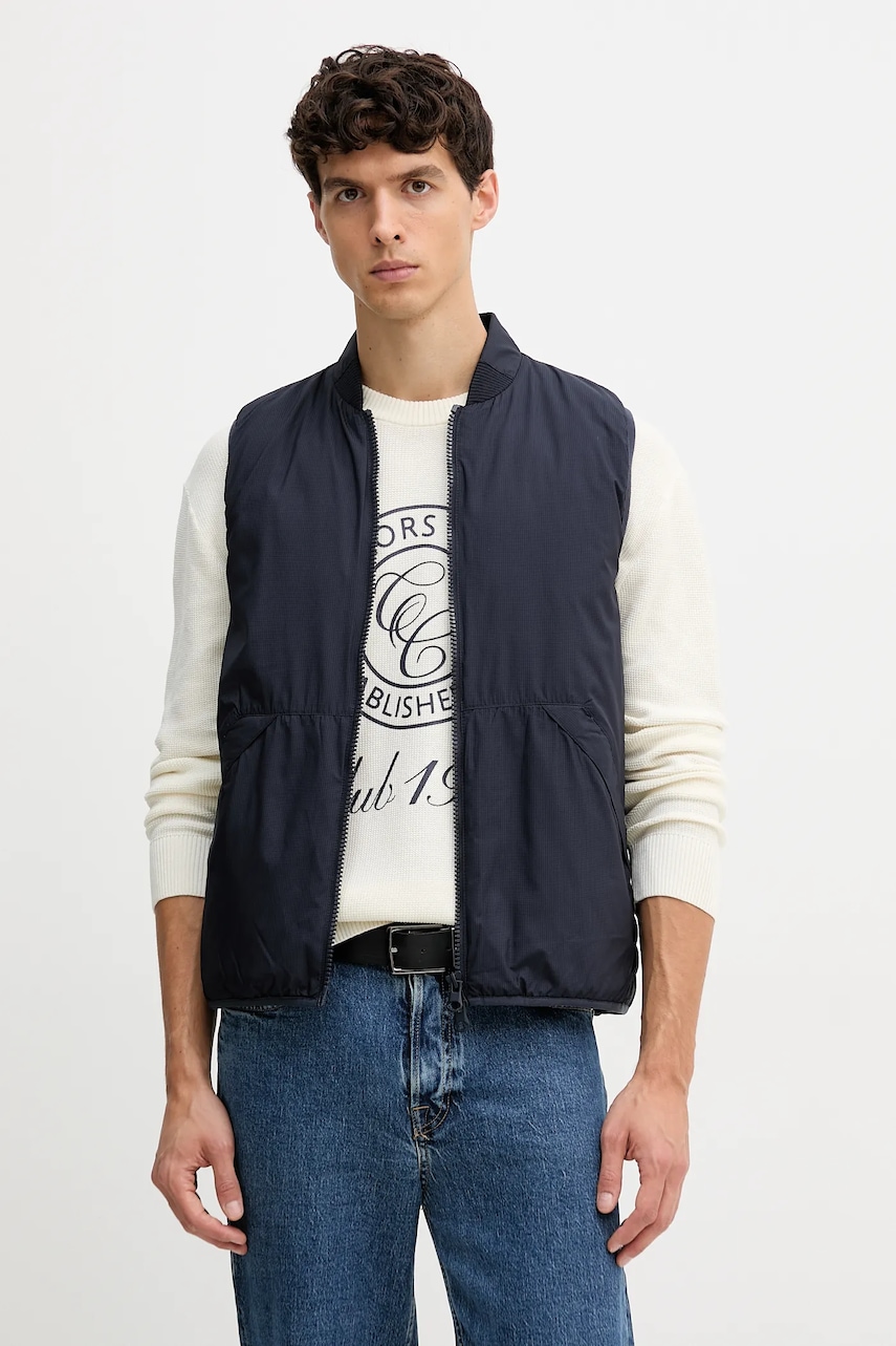 Vesta United Colors of Benetton tmavomodrá barva, přechodná, 2NBPUJ00Q