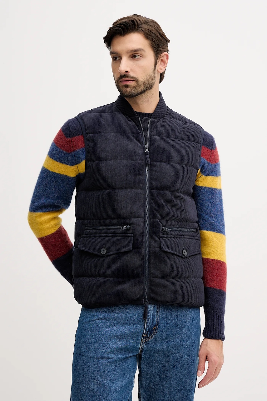 Vesta United Colors of Benetton tmavomodrá barva, zimní, 2EMRUJ00T