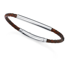 Viceroy Hnědý kožený náramek pro muže Magnum 15163P01011