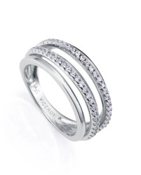 Viceroy Moderní stříbrný prsten s kubickými zirkony 2324A 49 mm