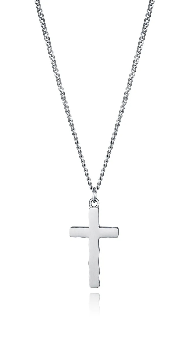 Viceroy Pánský ocelový náhrdelník s křížkem Air 14212C01000