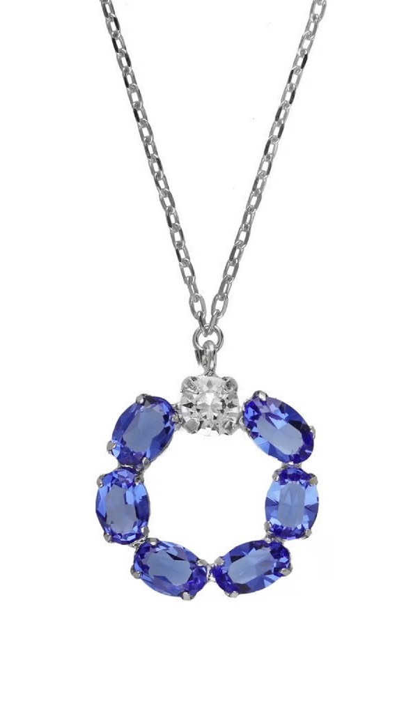 Victoria Cruz Moderní stříbrný náhrdelník s krystaly Harmony A4687-08HG