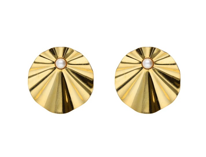 Victoria Cruz Pozlacené náušnice se syntetickou perlou Alpina A5452-00DT