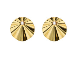 Victoria Cruz Pozlacené náušnice se syntetickou perlou Alpina A5452-00DT