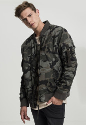 Vintage Camo Cotton Bomber Jacket dřevěná kamufláž