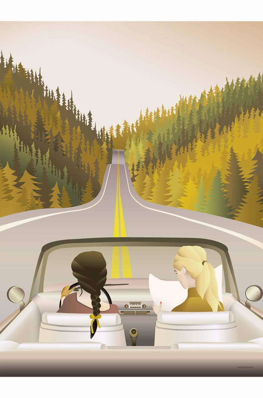 Vissevasse  Plakát  Road Trip 50x70 cm