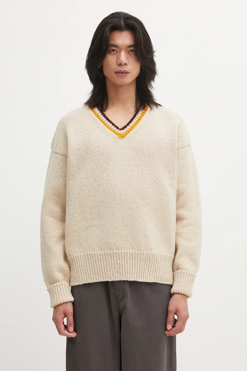 Visvim  Vlněný svetr  COLLEGE V-NECK