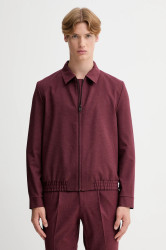 Vlněná bunda HUGO Hellys241F1X vínová barva, přechodná, 50547290