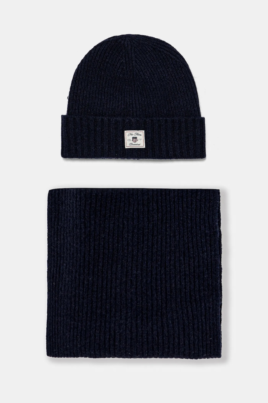 Vlněná čepice a šála Gant