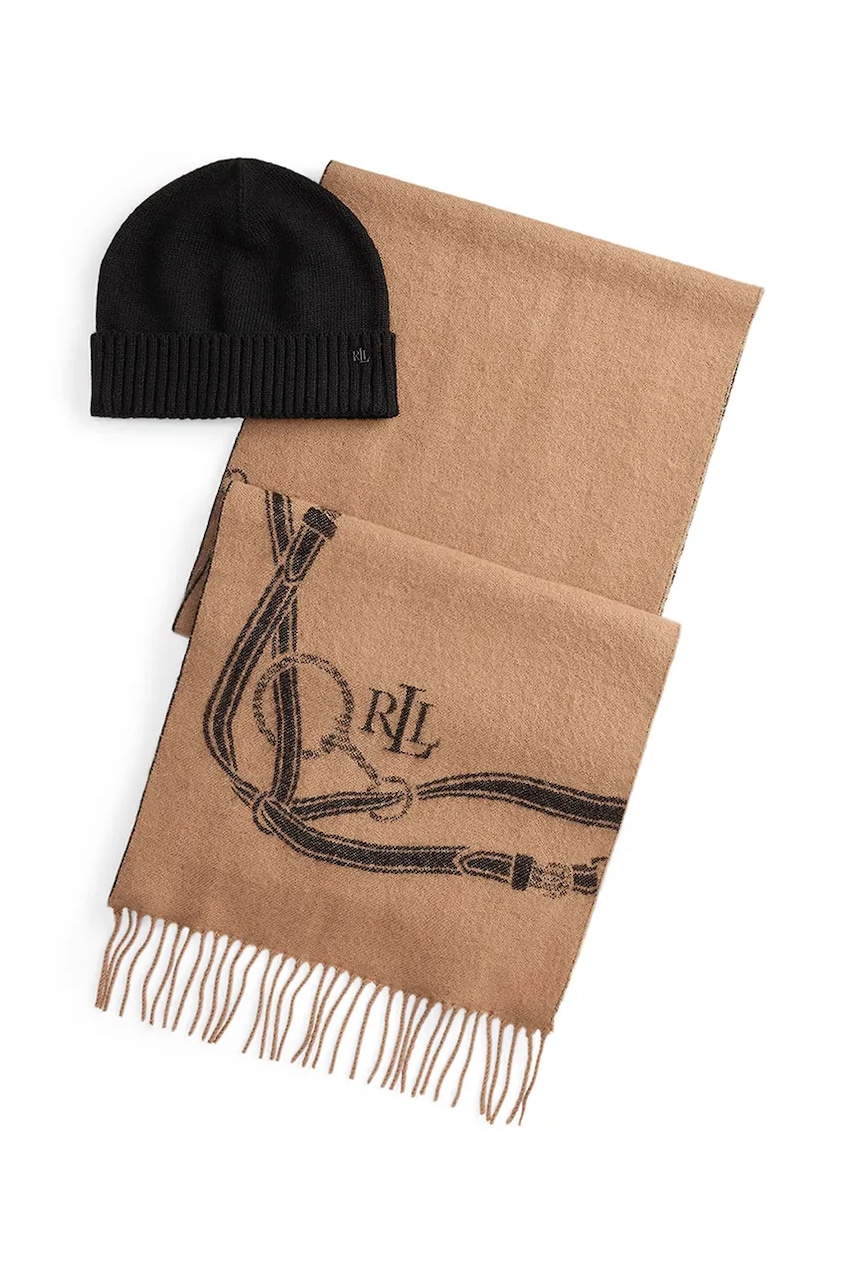 Vlněná čepice a šála Lauren Ralph Lauren