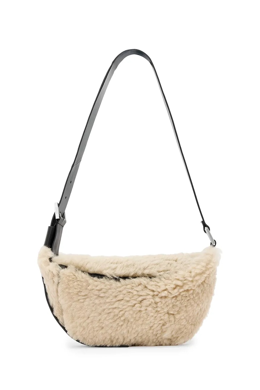 Vlněná kabelka AllSaints LUNA béžová barva, W220XD