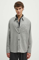 Vlněná košile A.P.C. surchemise basile brodee poitrine