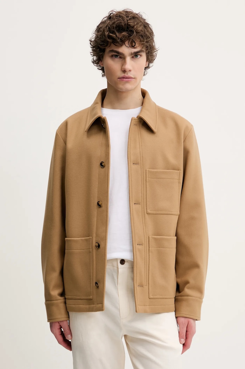 Vlněná košilová bunda A.P.C. veste emile