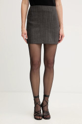 Vlněná sukně Marella šedá barva, mini, pouzdrová, 2523106112200