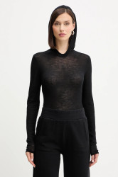 Vlněné body Patrizia Pepe dámské, černá barva, lehké, 2K0349 K034