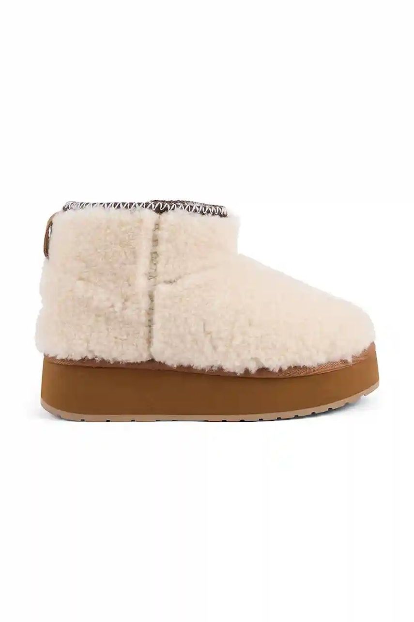 Vlněné boty do sněhu Emu Australia Stinger Micro Flatform Teddy