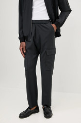 Vlněné kalhoty BARENA VENEZIA Camicia Mola pánské, černá barva, ve střihu chinos, PAU5092.478