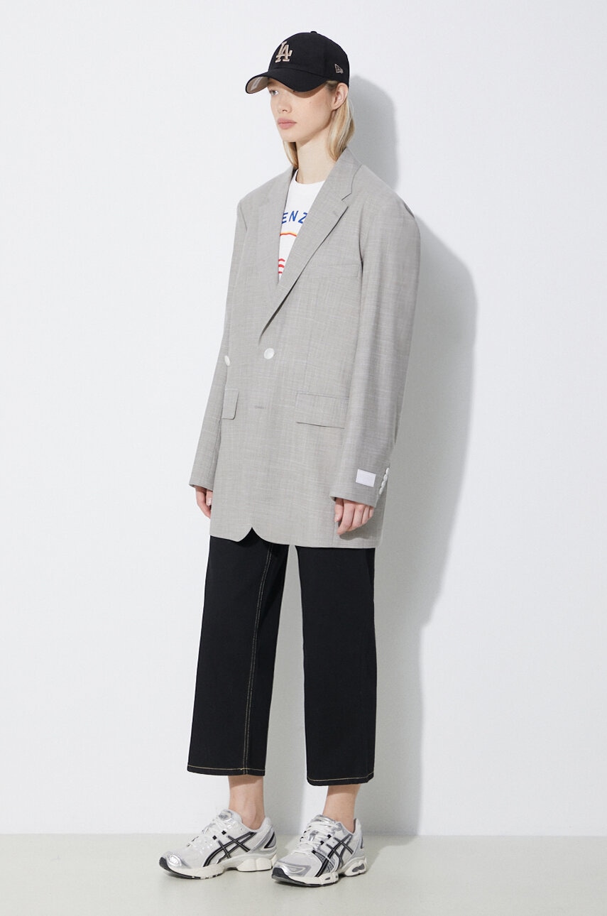 Vlněné sako Kenzo Solid Kimono Blazer