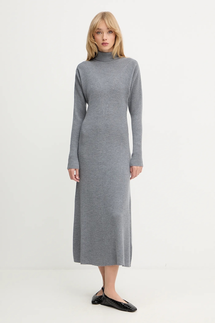 Vlněné šaty BOSS Forbini