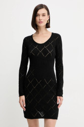 Vlněné šaty Twinset černá barva, mini, 252TP3471