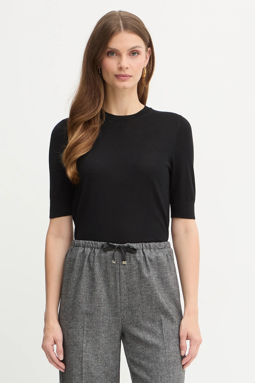 Vlněné tričko BOSS Farbella