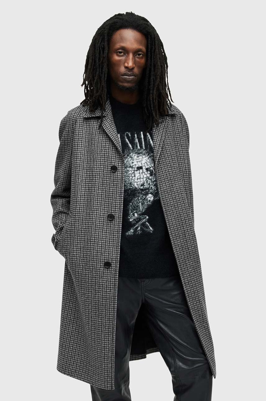 Vlněný kabát AllSaints GOODMAN