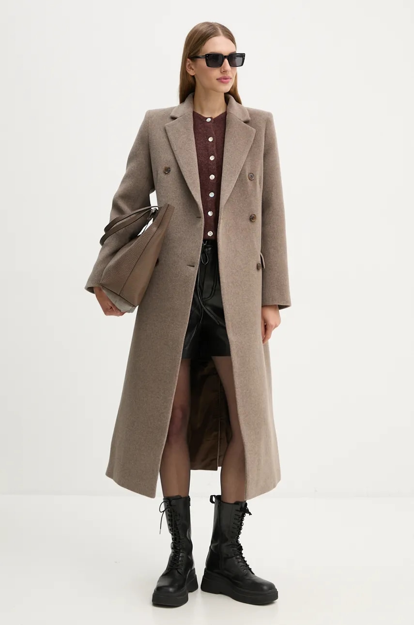 Vlněný kabát Samsoe Samsoe