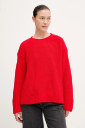 Vlněný svetr American Vintage dámský, červená barva, CRA18B