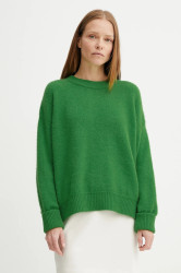 Vlněný svetr American Vintage dámský, zelená barva, VITO18E