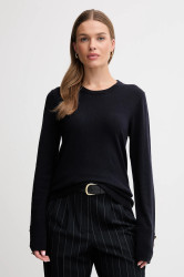 Vlněný svetr Barbour CARLBY dámský, tmavomodrá barva, LKN1686