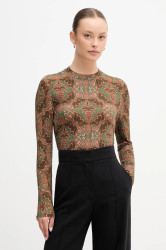 Vlněný svetr Barbour x Farm Rio dámský, zelená barva, LKN1718