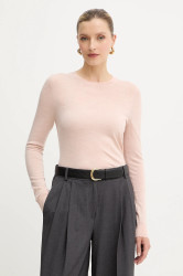 Vlněný svetr BOSS Ferpina dámský, růžová barva, 50544987