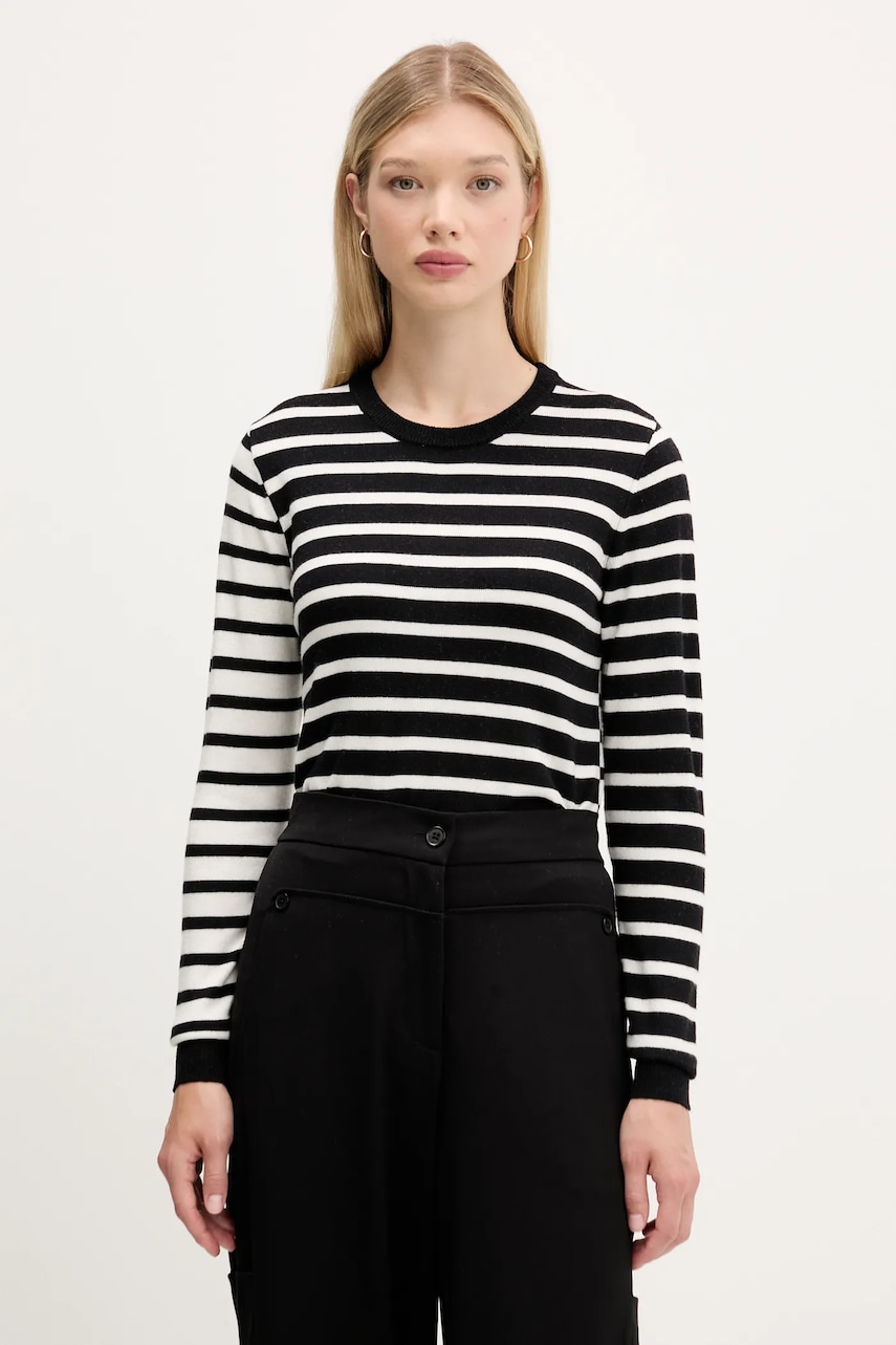 Vlněný svetr Desigual BERGEN dámský, černá barva, 25WWJF08