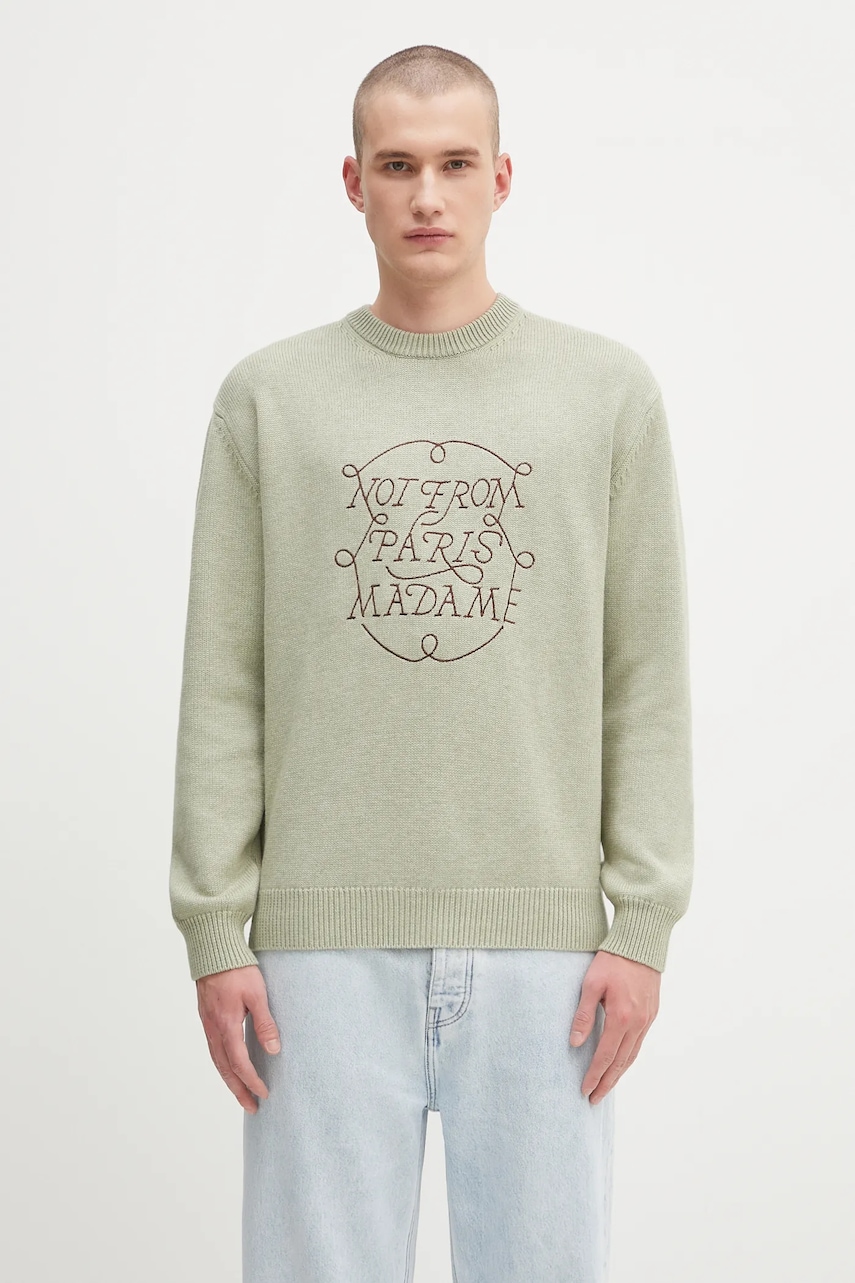 Vlněný svetr Drôle de Monsieur La Maille Slogan Tresses