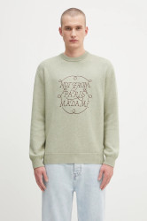 Vlněný svetr Drôle de Monsieur La Maille Slogan Tresses