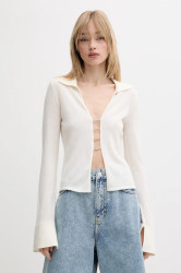 Vlněný svetr FROM FUTURE dámský, béžová barva, WTO02694