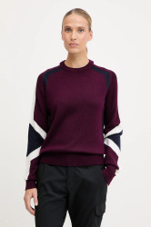 Vlněný svetr Fusalp Rivena dámský, vínová barva, I1113