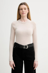 Vlněný svetr G-Star Core dámský, béžová barva, D27712-B692