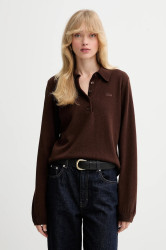 Vlněný svetr Gestuz dámský, hnědá barva, 10910534