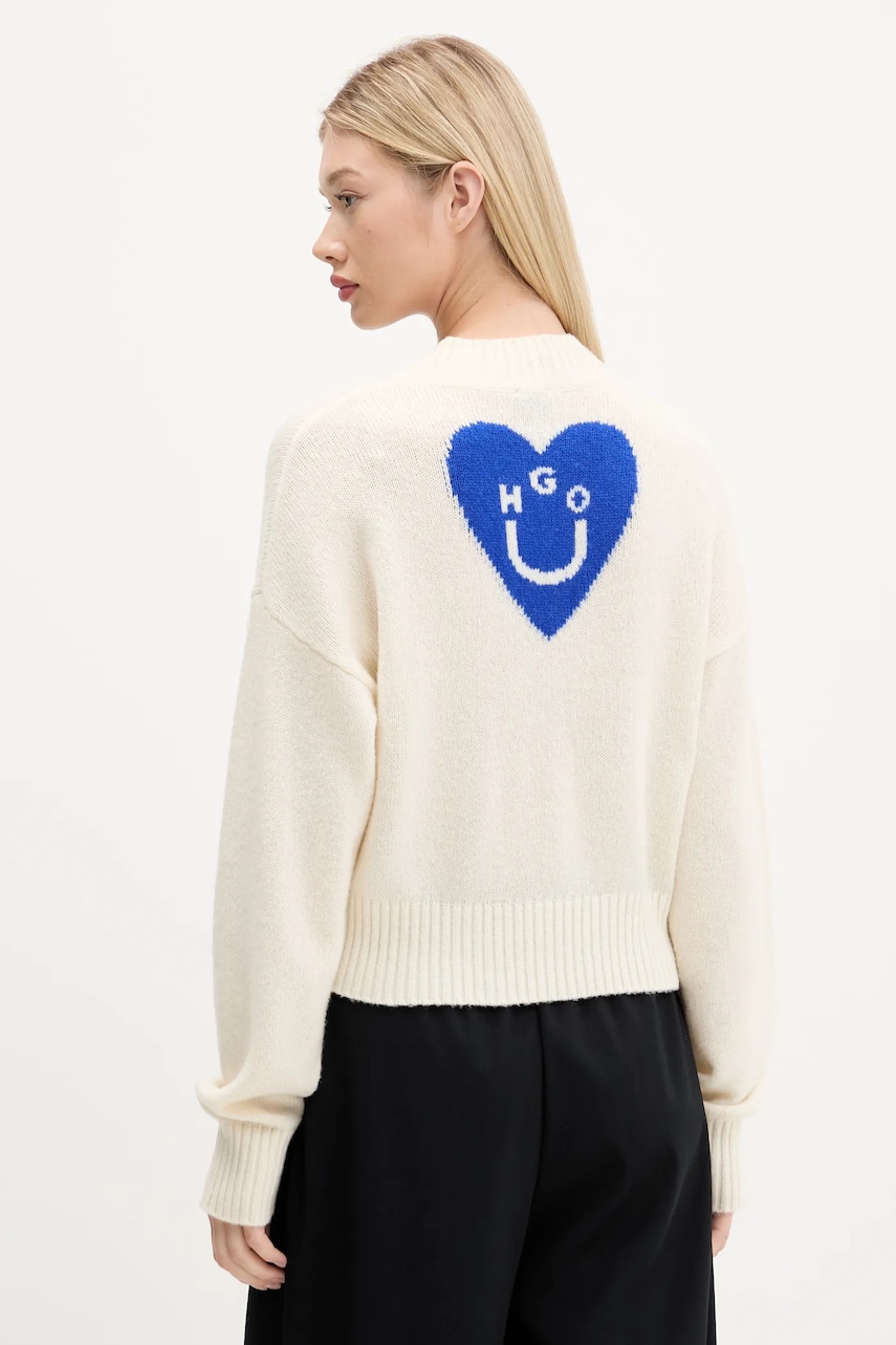 Vlněný svetr Hugo Blue Scutie_B dámský, více barev, 50543059