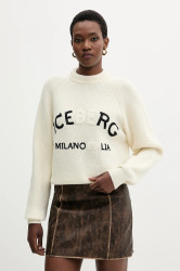 Vlněný svetr Iceberg dámský, béžová barva, A001 7077