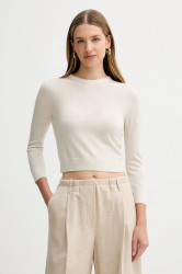 Vlněný svetr Liviana Conti dámský, béžová barva, L5WA06